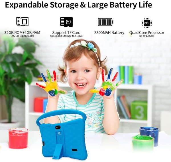 U-RAIN Kids Fun Pink Tablet for Toddlers