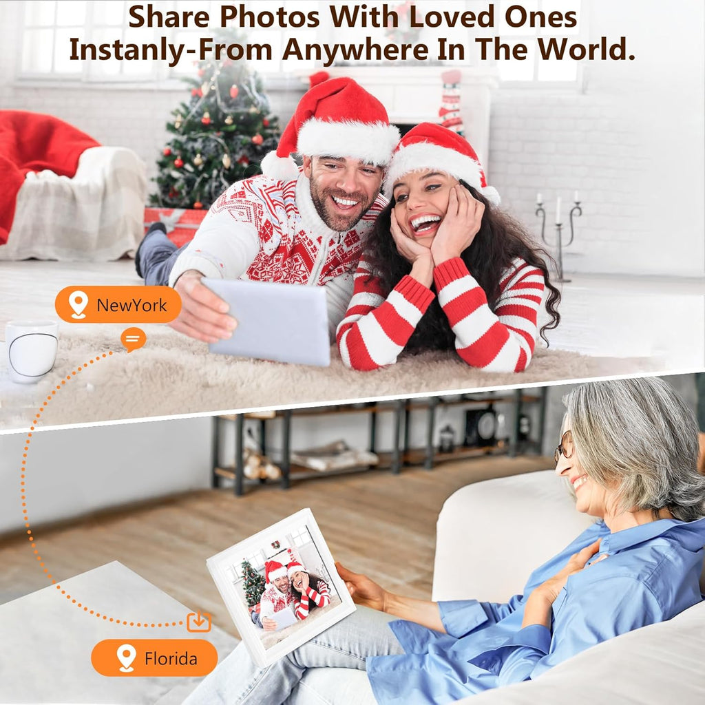 U-RAIN Smart White Digital Photo Frame 10.1 inch